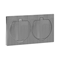 Base de empotrar doble, tipo francés, IP55, acero inoxidable