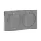 Base de empotrar doble, tipo francés, IP55, acero inoxidable