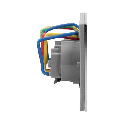 Base de empotrar doble, tipo francés, IP55, acero inoxidable