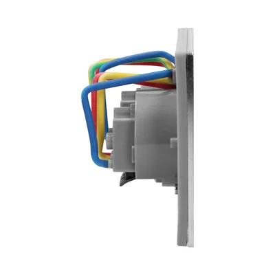 Base de empotrar doble, tipo francés, IP55, acero inoxidable