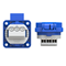 Base de enchufe schuko 16A 2P+Z 230V 50/60Hz IP54, conexión lateral, brida 50X50, contactos niquelados
