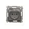 Base de enchufe schuko para versión IP44 con tapas y junta marco (módulo) 230V, blanco