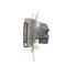 Base de enchufe schuko para versión IP44 con tapas y junta marco (módulo) 230V, blanco