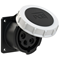 Base de panel recto 16A 3P+Z+N 500V 50/60Hz 7h IP67, brida 75X75, distancia entre tornillos 60X60, contactos niquelados