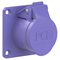 Base de panel recto 32A 2P+Z 24V 50/60Hz IP44/54 (brida 70X70, distancia entre agujeros 56X56), contactos niquelados