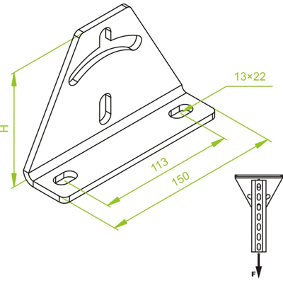 Base de techo triangular, PSTV