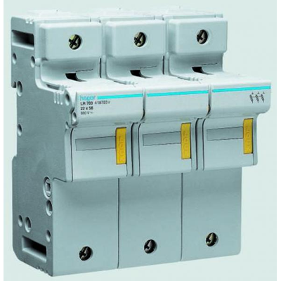 Base modular tripolar para fusibles