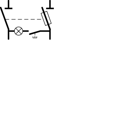 Base portafusibili modulare 1P+N composta da lampade. comando 230 VAC cilindro ad inserto di sicurezza L38 10x38mm 32A 400VAC
