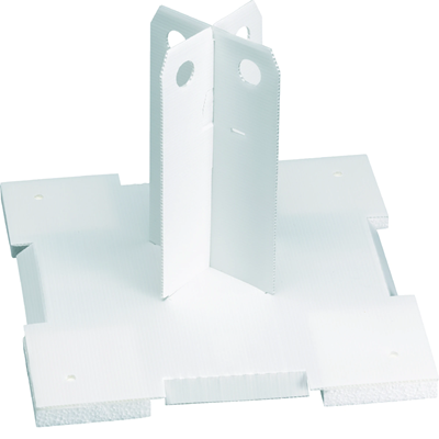 Base / template for the 350x350mm PP formwork system