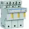 Base Three-pole modular fuse