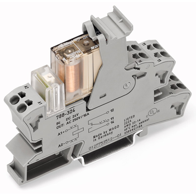 Base with 24V DC 1z 16A relay