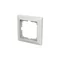 Basic55 1-gang frame with a decorative ring, alpine white