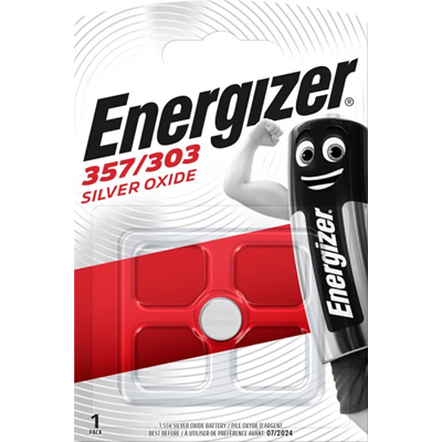 Батарея SR44 / 357 / 303 Energizer SILVER OXIDE 1.55V