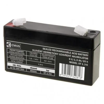 Batería AGM 6V 1.3Ah faston 4.7