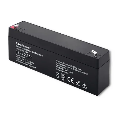 Batería Qoltec AGM | 12V | 2.3Ah | Sin mantenimiento | Eficiente | Larga duración | Para UPS, básculas y cajas registradoras