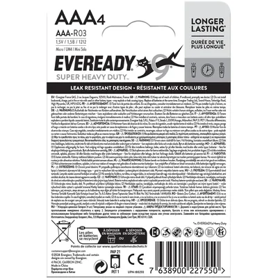 Baterie EVEREADY SUPER HD AAA R3/4
