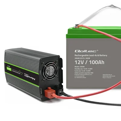 Baterie Qoltec AGM | 12V | 100Ah | 28,1kg | Bezúdržbová | Výkonná | Dlouhá životnost | pro UPS, karavan, loď, pec