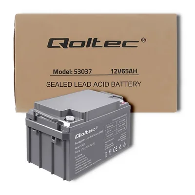 Baterie Qoltec AGM | 12V | 65Ah | max. 780A