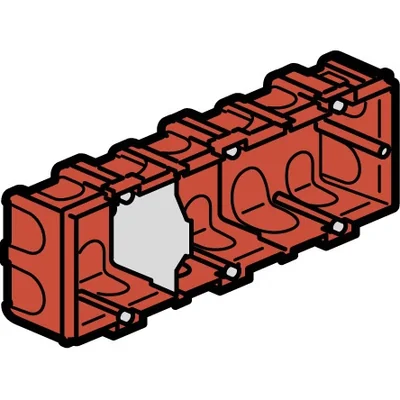 BATIBOX Triple pass-through box for masonry walls 40 mm