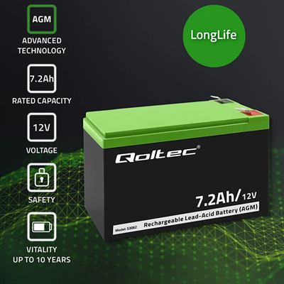 Batteria AGM 12V 7,2 Ah max 108A