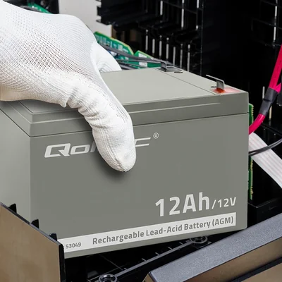 Batteria Qoltec AGM | 12V | 12Ah | Senza manutenzione | Efficiente | Lunga durata | per UPS, sistemi di sicurezza