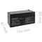 Batteria Qoltec AGM | 12V | 3.3Ah | Senza manutenzione | Efficiente | Lunga durata | per UPS, bilance, registratori di cassa
