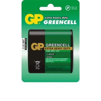 Batterie 3R12 / 312G Zink-Kohle flach GP GREENCELL EXTRA HEAVY DUTY 4,5V