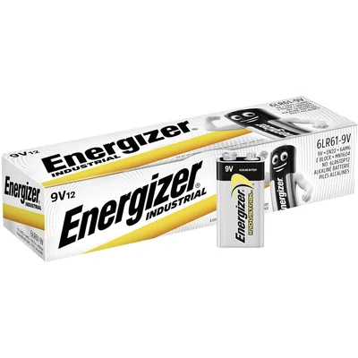 Batterie 9V / 6LR61 / EN22 Alkaline Energizer INDUSTRIAL 9V 12St