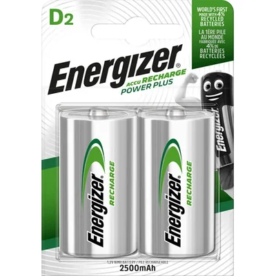 Batterie D / HR20 / NH50-2500 Ni-MH Energizer ACCU RECHARGE POWER PLUS 1.2V 2500mAh 2pcs