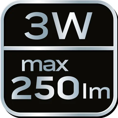 Batteriebetriebene Stirnlampe, 250 lm, Zoom, CREE XPE, 3 x AAA