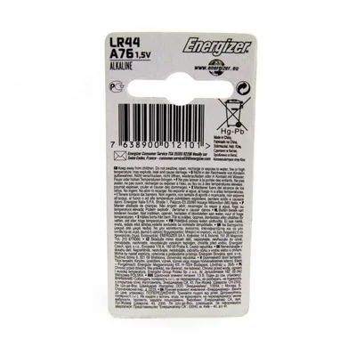 Battery LR44 / A76 alkaline button Energizer ALKALINE 1.5V 2pcs