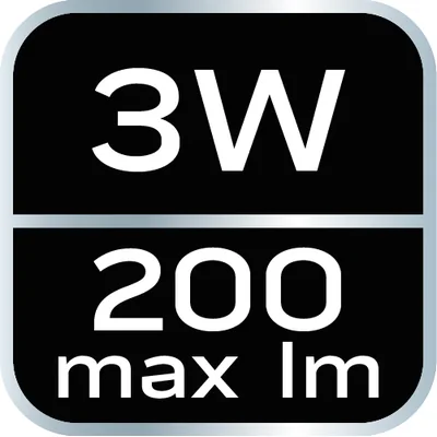 Battery-powered flashlight 3 x AA 200 lm COB LED