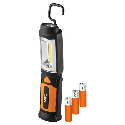 Battery-powered workshop lamp 300 lm COB 2 in 1 + 3 x AA batteries