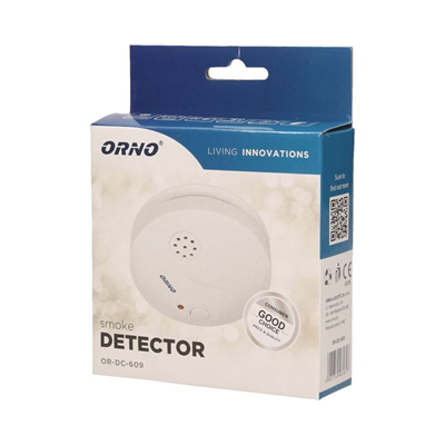 Battery smoke detector, 9V 85dB DC-609 white