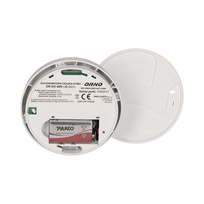 Battery smoke detector, 9V 85dB DC-609 white