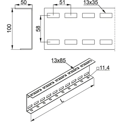 BDFCH100/3,2NMC Profil gr. blachy - 2 mm