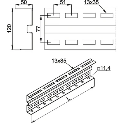 BDFCH120/4,4NMC Profil gr. blachy - 2 mm
