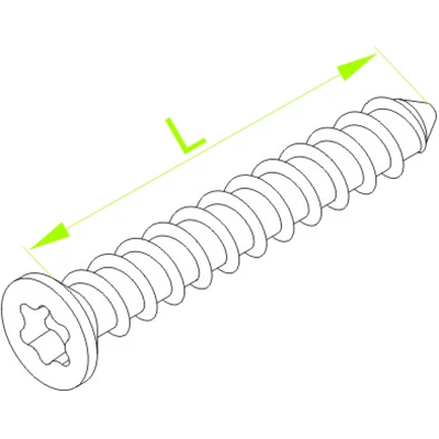 Befestigung auf Beton, Länge 52 mm, Durchmesser 6 mm