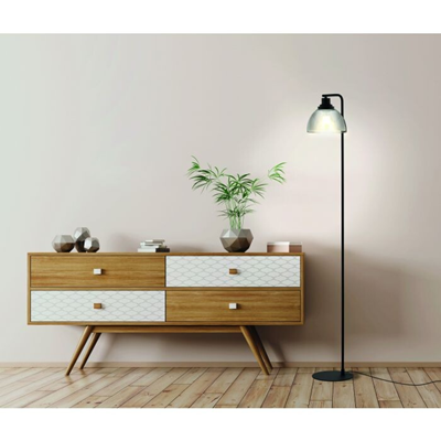 BELESER Black wall lamp