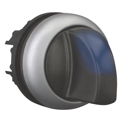 Beleuchteter Schalter, 3 Positionen, rastend, blau, M22-WRLK3-B