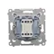 Bell button (module) 10A 230V silver (metallic) quick connectors