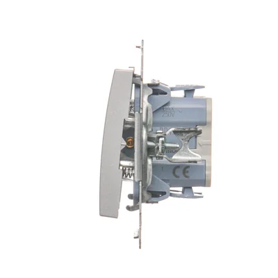 Bell button (module) 10A 230V silver (metallic) quick connectors