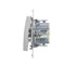 Bell button (module) 10A 230V silver (metallic) quick connectors