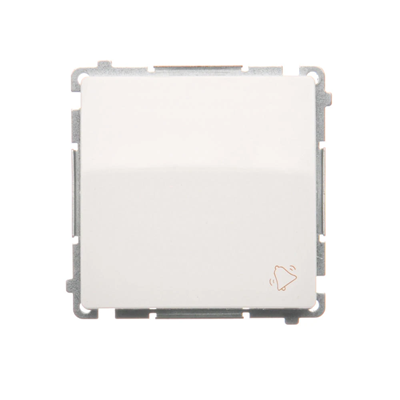 Bell button (module) 10A 250V white screw terminals