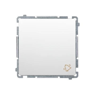 Bell button (module) 10A 250V white screw terminals