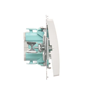 Bell button (module) 10A 250V white screw terminals