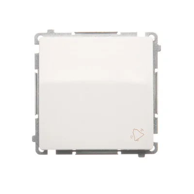 Bell button (module) 10A 250V white screw terminals