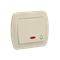 Bell button with backlight 10A 250V beige screw terminals
