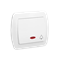 Bell button with backlight 10A 250V white screw terminals