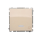 Bell button with backlight (module) 10A 250V beige screw terminals
